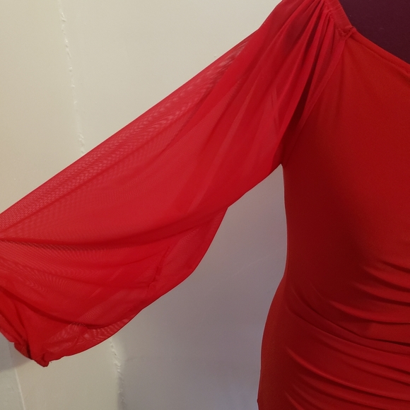 Red Mesh Top - Picture 7 of 7